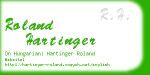 roland hartinger business card